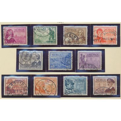 Norway Stamps Scott #279 To 289, Used