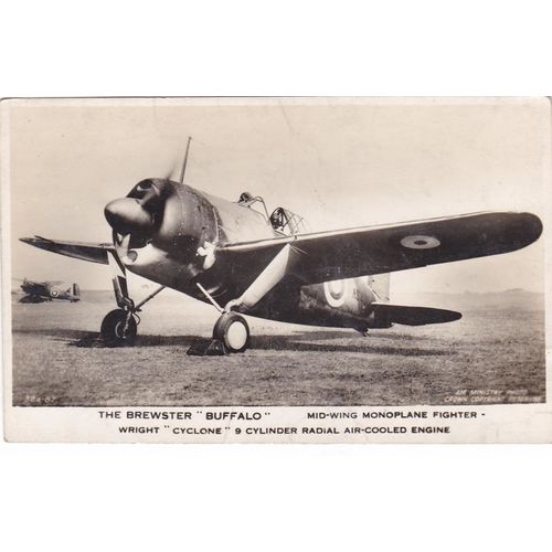 The Brewster Buffalo Fighter Military Aircraft Postcard (A12609)