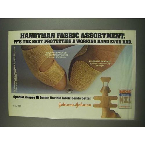 1985 Johnson & Johnson Band-Aid Ad - Handyman Fabric Assortment