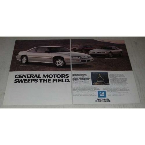 1988 GM Pontiac Grand Prix, Oldsmobile Cutlass Supreme and Chevrolet Beretta Ad