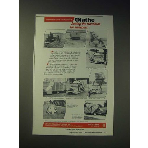 1989 Olathe Sweepers Ad - Setting the standards for sweepers