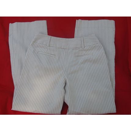 Womens George Ivory Beige Striped Jeans Pants 8 30 Waist Clearance