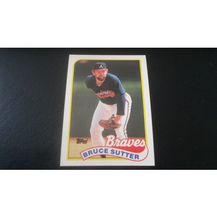 1989 Topps Card # 011 Bruce Sutter Excellent (5) Atlanta Braves