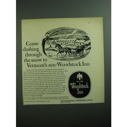 1970 Woodstock Inn Advertisement - Come dashing through the snow