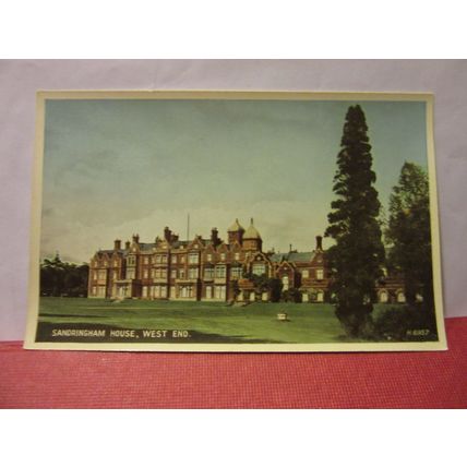 WEST END, SANDRINGHAM HOUSE, NORFOLK unused vintage postcard by Valentine =