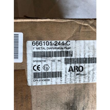 NEW ARO 666101-244-C 1" METAL DIAPHRAGM PUMP. 120PSIG,66610T-244-C,666101 244,AL