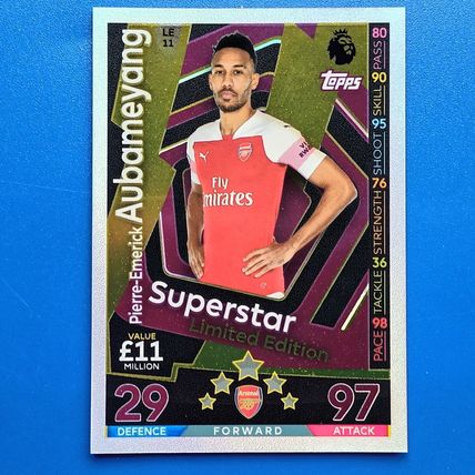 Match Attax 2018/19 Pierre Emerick Aubameyang SUPERSTAR LIMITED EDITION LE11