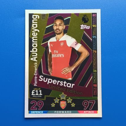 Match Attax 2018/19 Pierre Emerick Aubameyang SUPERSTAR LIMITED EDITION LE11