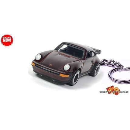 VERY RARE KEYCHAIN DARK RED PORSCHE 911 CARRERA TURBO GREAT GIFT NOVELTY