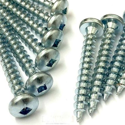 8g / 10g WOOD SCREWS ROBERTSON SQUARE DRIVE PAN, COUNTERSUNK HEAD CHIPBOARD