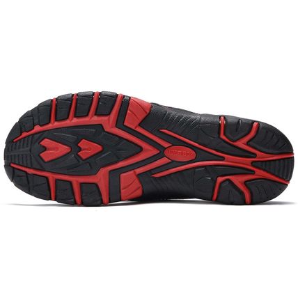 Mens Thong Sandals Indoor and Outdoor Beach Flip Flop Black/Red Size 15