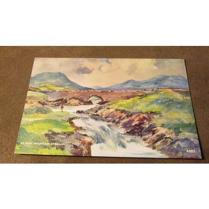 Valentines Art Colour Postcard - An Irish Mountain Stream A1162 - Artist Burrows