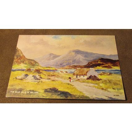 Valentines Art Colour Postcard - Blue Hills of Ireland A1164 - Artist Burrows