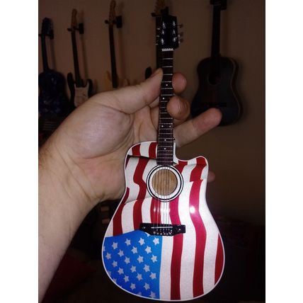 TOBY KEITH- Signature Acoustic USA Flag 1:4 Scale Replica Guitar ~Axe Heaven~