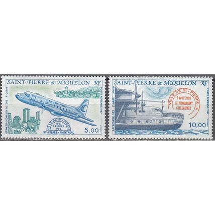Saint-Pierre & Miquelon 1987 Michel 548 - 549 Neuf ** Cote (2007) 9.50 € Avions