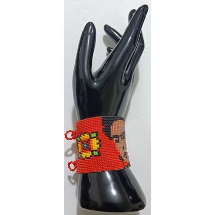 Traditional Huichol Art. Mexico Glass Seed Beads Bracelet. Frida Kahlo 2