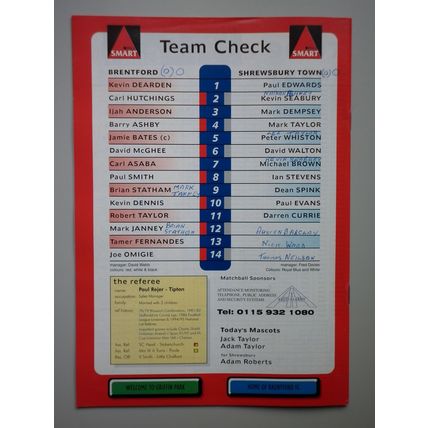 BRENTFORD v SHREWSBURY TOWN Div2 05/04/1997