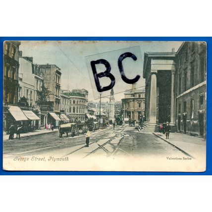 Postcard George Street Plymouth Devon Nr Saltash Torpoint Plymstock Plympton