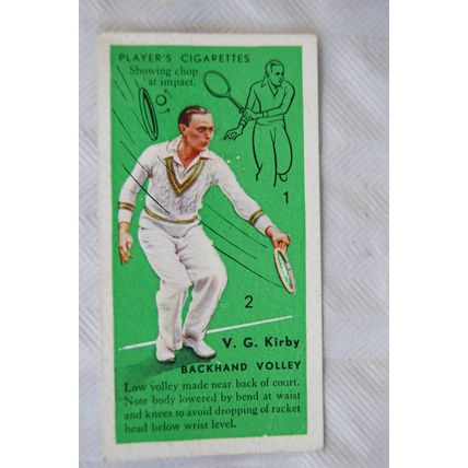 1936 Players Tennis No. 35 Backhand Volley, V. G. Kirby