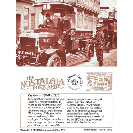 Postcard LGOC Southern Bus General Strike 1926 Soldier - Nostalgia