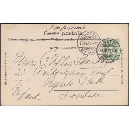 Gotthardbahn, Amsteg, 1903 - Wehrli AK