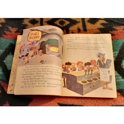 Old Vintage Little Golden Book Hanna Barbera Cave Kids (A) Edition 1963