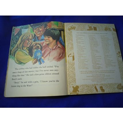 1978 BENJI Fastest Dog in the West Little Golden Book! $10.00 Shipped!