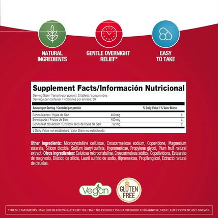 Prunelax Ciruelax Regular Strength Laxative Tablets - Natural-Ingredient Based L