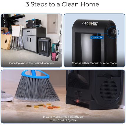 Eyevac Pro Touchless Vacuum Automatic Dustpan - Ultra Fast & Powerful - Great fo