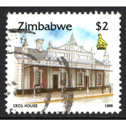 ZIMBABWE 1995: CECIL HOUSE - $2 USED (G19)