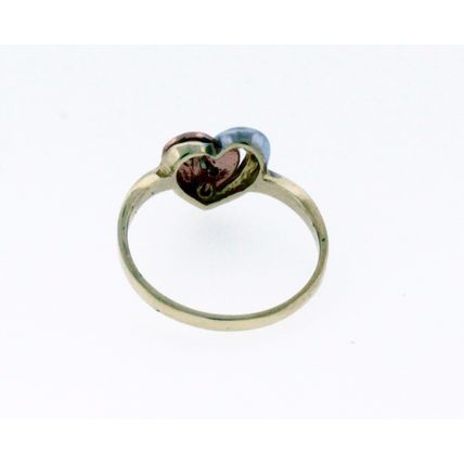New real Solid 14k Gold Multi Tone 3 Color Sweet 15 Heart Ring Size 7 15 años