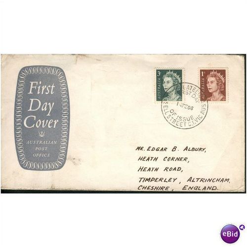 Australia FDC 1966 - SG 382 1c + SG 384 3c Defs