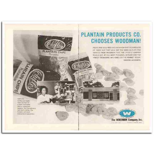 woodman company 1967 chifles plantain products snack food vintage ad