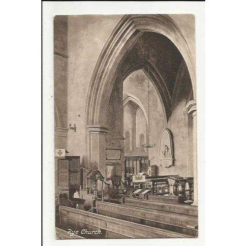 Sussex RYE Church Interior Postcard by Frith (51084)