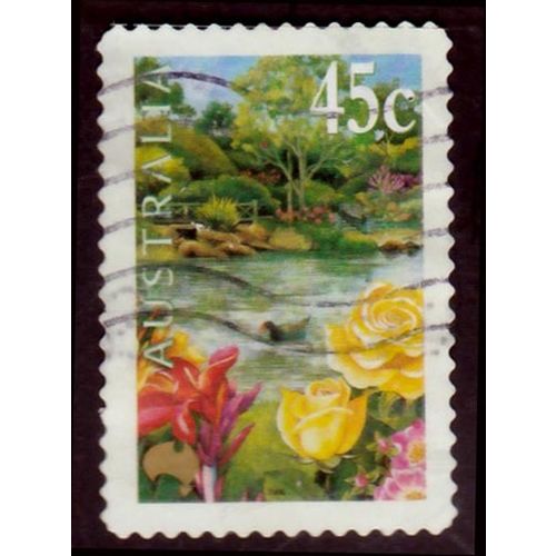 Australia 2000 Gardens 45c Used Peel & Stick Stamp Flowers d