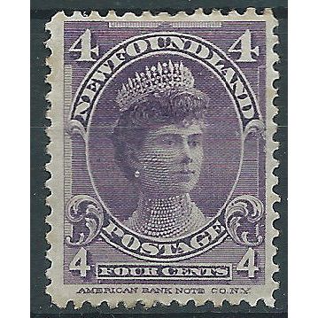 Newfoundland 1901 SG84 4c Violet Mounted Mint . ..