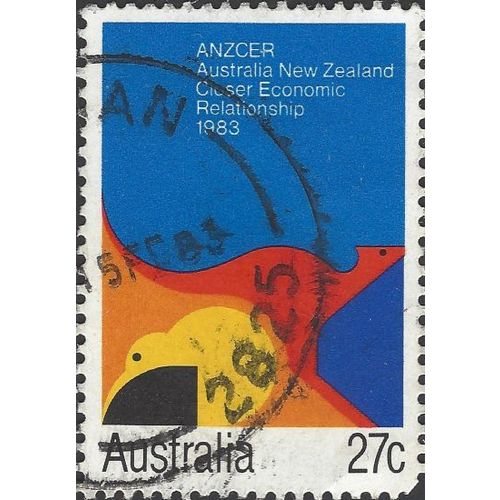 AUSTRALIA, Australia-New Zealand Economic Agreement, blue 1983, 27c, #2
