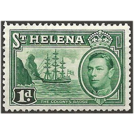 St Helena 1938 SG132 1d Green Mounted Mint . .. .
