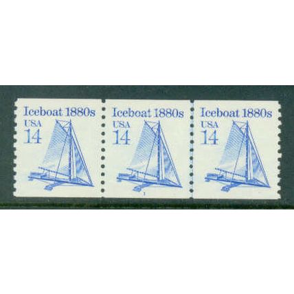 2134 14c Iceboat Very Fine MNH Dry Gum PNC 1/3 W0408