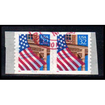 Used 2915A 32c U.S. Flag Over Porch Very Fine CNP Left 11111 10x10 PA1755