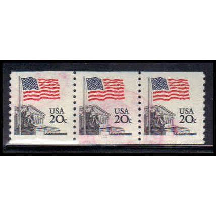 Used 1895a 20c U.S. Flag Fine PNC 10/3 PA2228