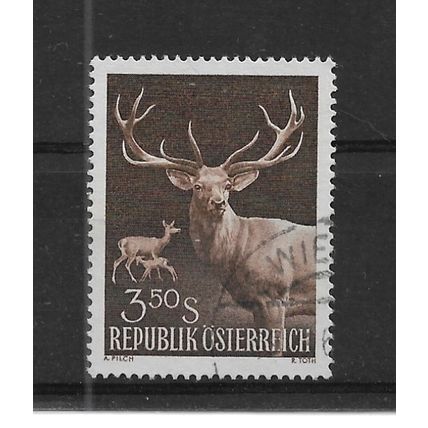 Austria.SG1341 3s 50 Red Deer Family (Brown).Fine Used.Aug22