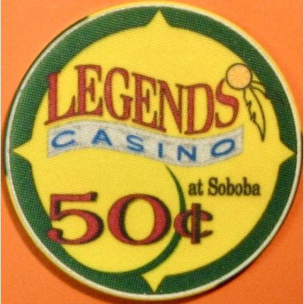 Legends. 50¢ Casino Chip. San Jacinto, CA. X90.