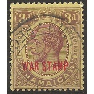 Jamaica 1919 SG77 3d Purple/Yellow Wmk Multi Crown CA Fine Used ..