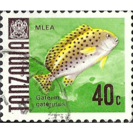 TANZANIA, FISH, Sweetlips, Gaterin gaterinus, green 1967, 40c