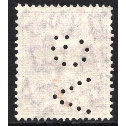 AUSTRALIA 1937/41: KING GEORGE VI DEFINITIVES - 2d PURPLE 'VG' PERFIN USED (G1)