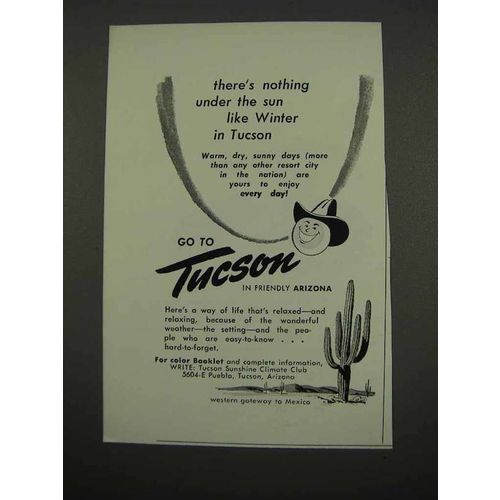 1957 Tucson Arizona Ad - Nothing Under The Sun Like