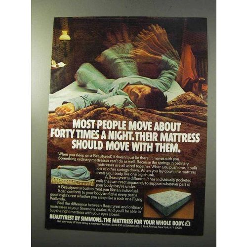 1977 Simmons Beautyrest Mattress Ad - Move About