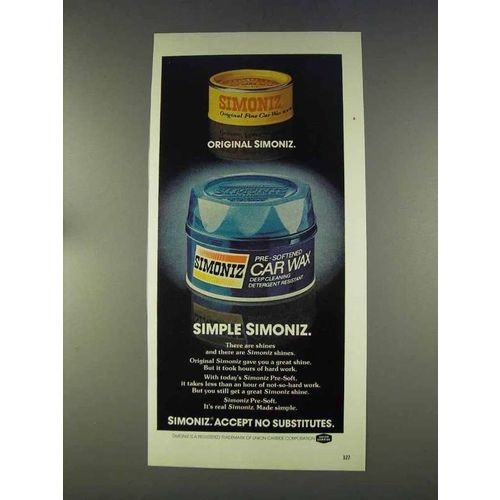 1977 Simoniz Pre-Softened Car Wax Ad - Simple Simoniz