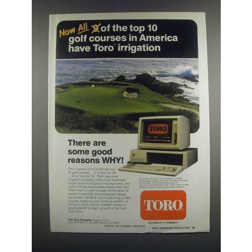 1985 Toro VT3 Video Central Irrigation Controller Ad - Golf Courses